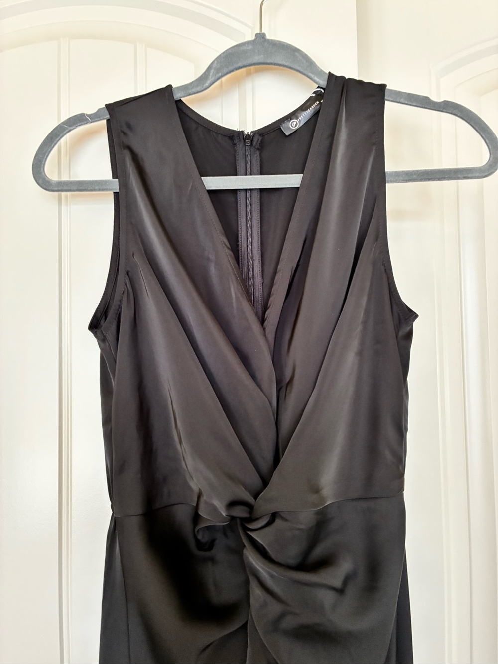 Pretty Garden Sleeveless Black Twist-Front Maxi Dress NWT